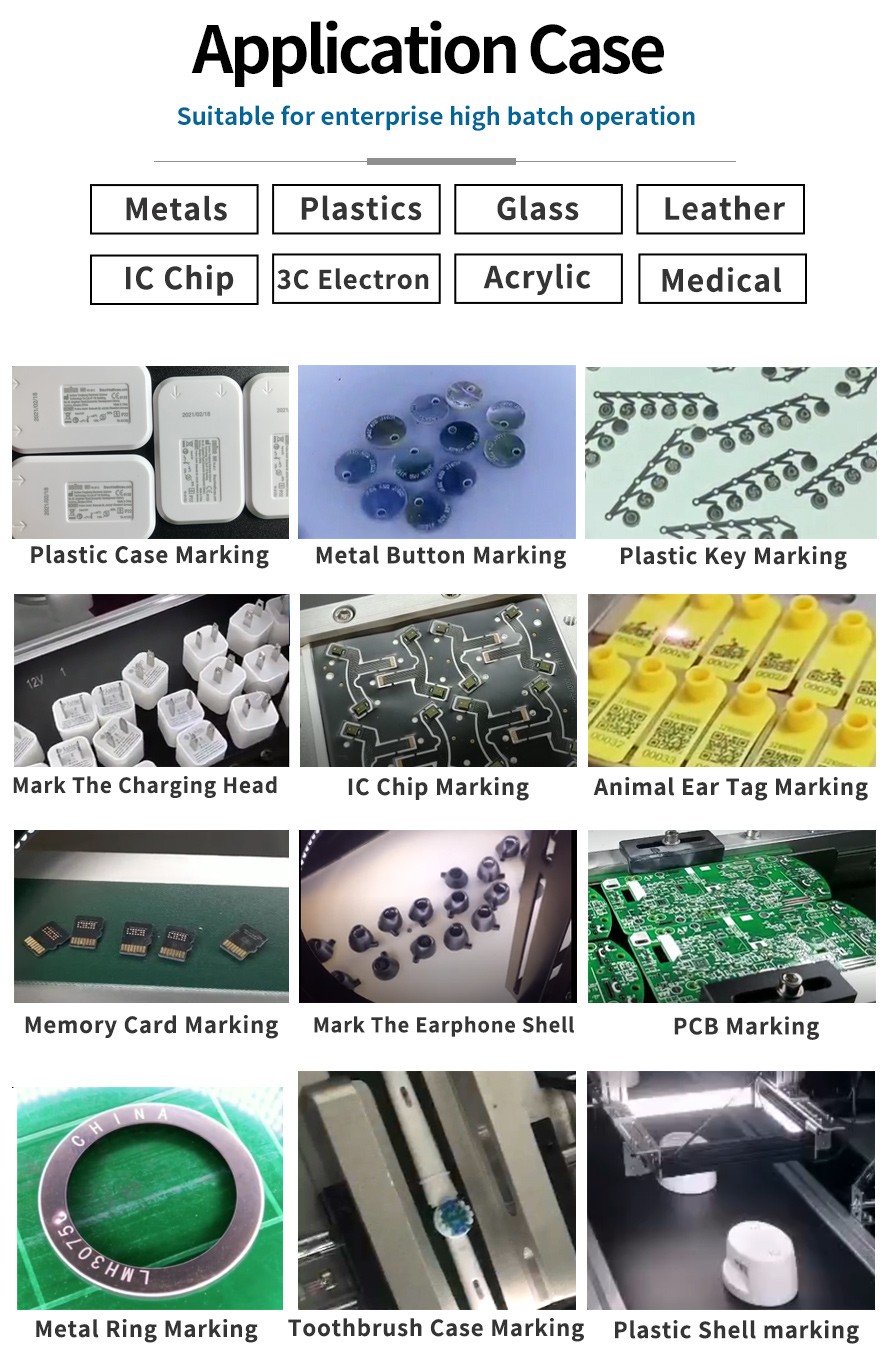 Application case of visual positioning laser marking machine