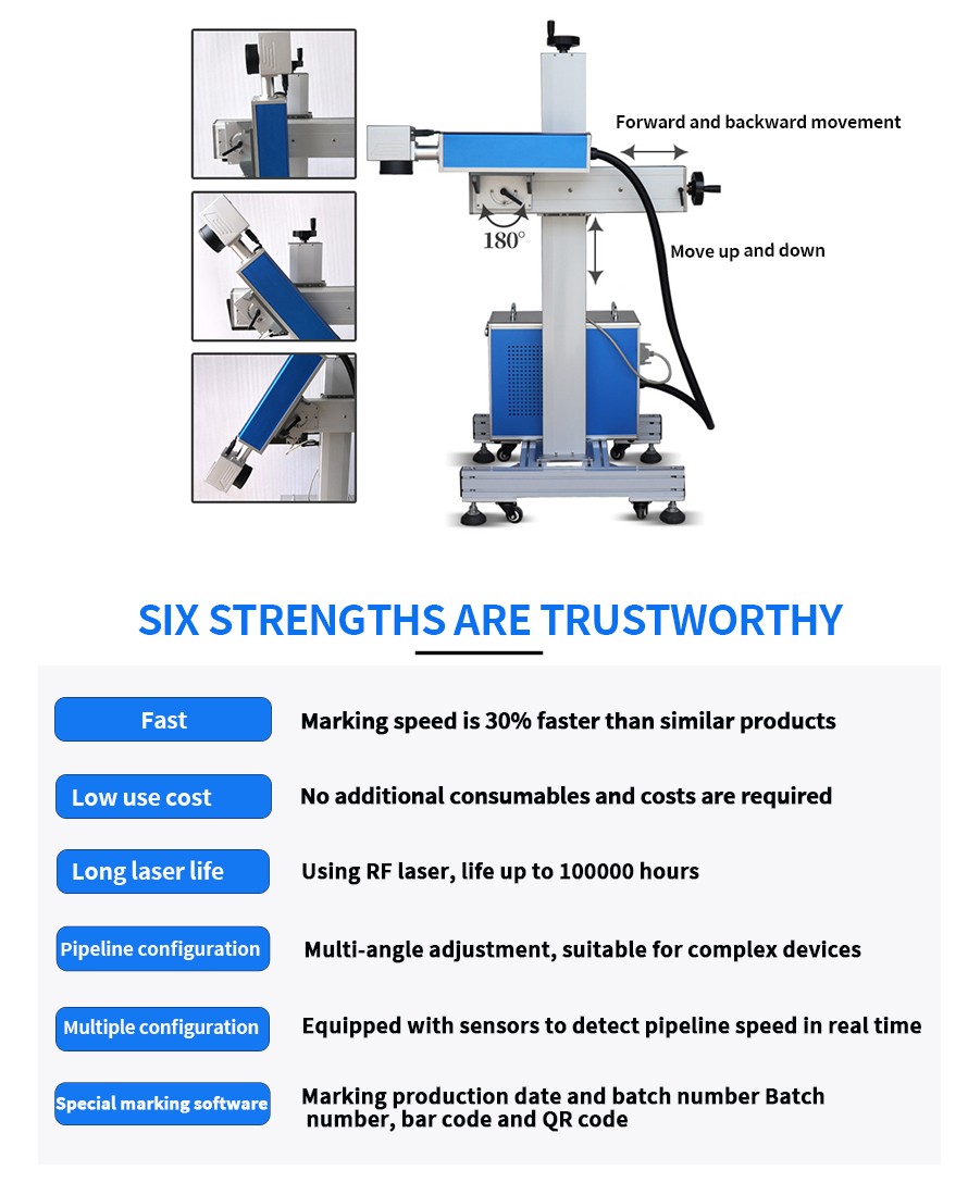 Flying laser marking machine