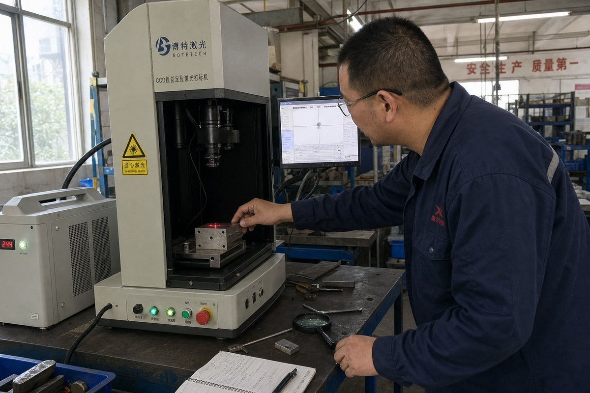Verifying anti-shake and auto-focus functions in a CCD laser marking machine (ID#1)