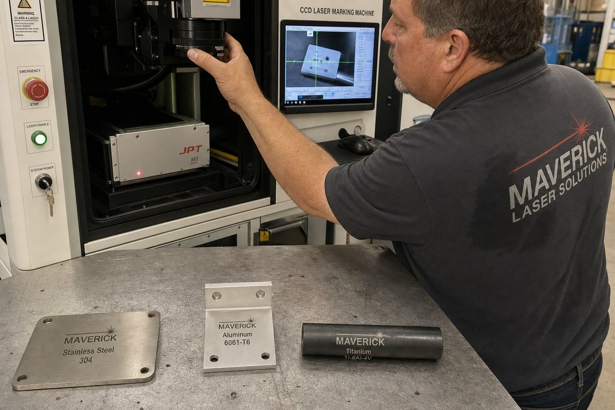 Best laser wavelength choice for stainless steel, aluminum, and titanium marking (ID#3)