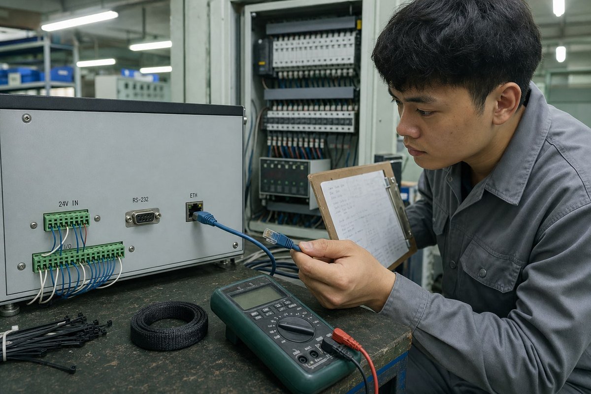 Communication protocols like Modbus TCP/IP and PROFINET for CCD laser marking machine PLC integration (ID#2)