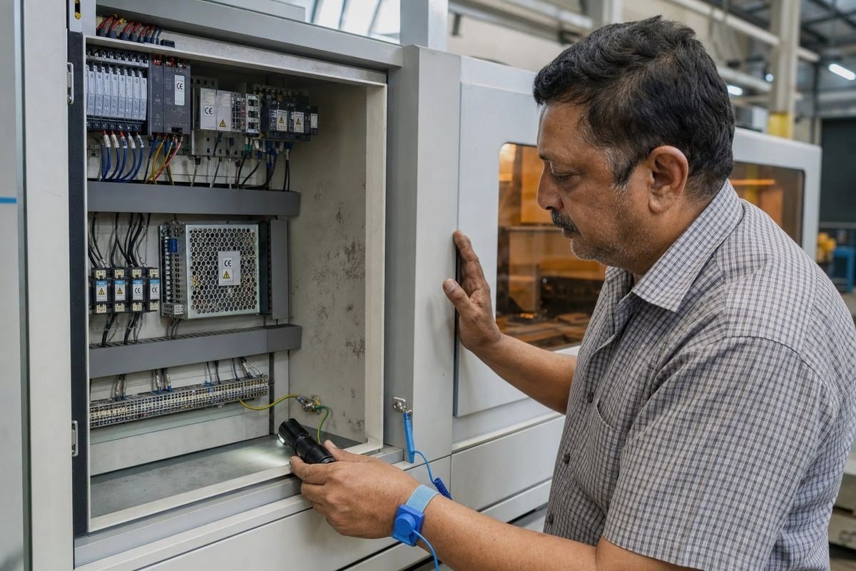 Electrical Safety Inspection Inspecting internal electrical components for LVD safety standard compliance (ID#3)