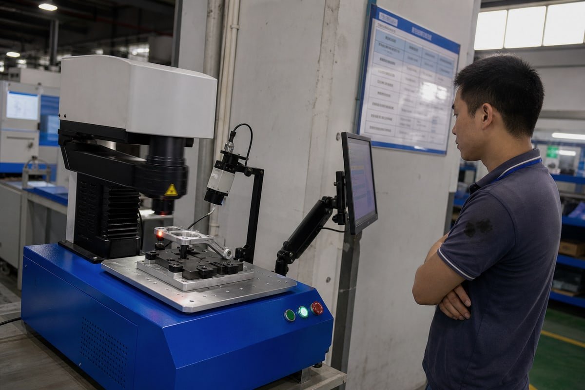Key certifications like CE ISO GS1 and OPC UA for CCD laser marking machines (ID#4)