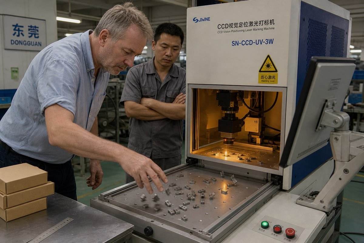 CCD Accuracy Testing Testing CCD vision positioning accuracy with misaligned samples and tolerance checks (ID#3)