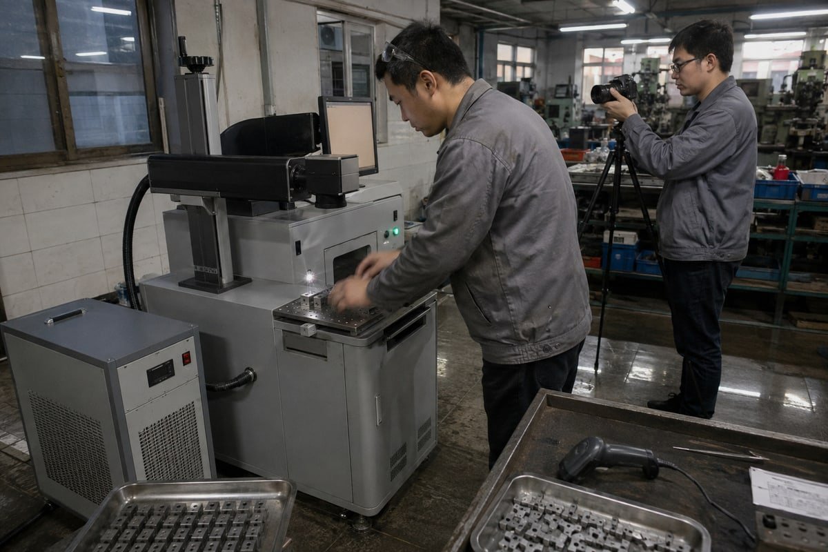 Verifying real CCD laser marking machine performance through sample testing and live video (ID#3)