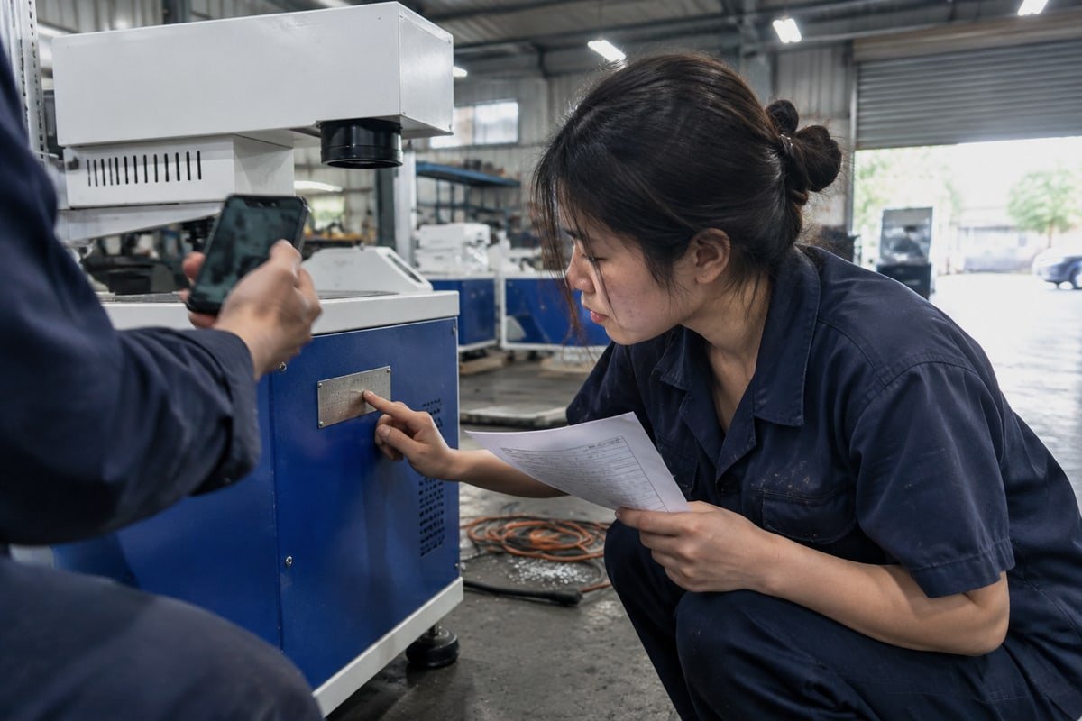 Verify Factory Equipment Match Steps to confirm inspection report matches actual factory and laser equipment specifications (ID#3)