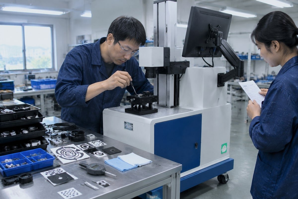 Confirm consistent marking quality with calibration, quality control, and burn-in testing questions (ID#3)