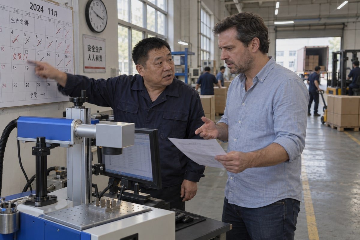 Evaluating supplier delivery capabilities and lead times for CCD laser marking machines (ID#1)