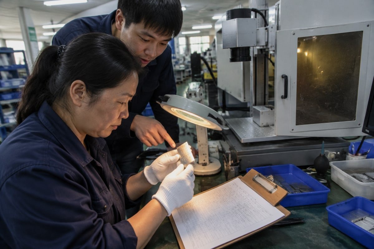 Typical production stages to track before shipment of a CCD laser marking machine (ID#4)